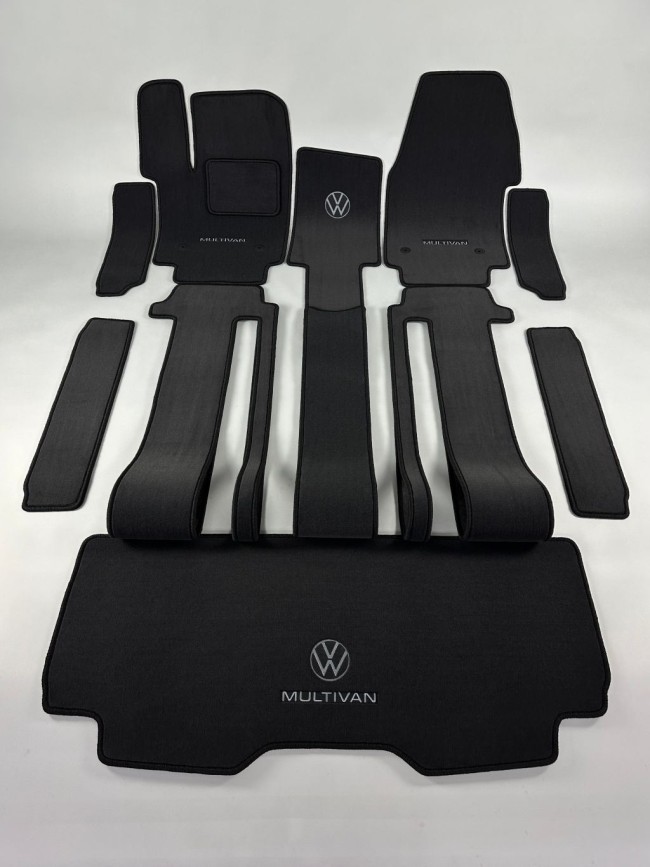 Коврики текстильные для Volkswagen Multivan T7 2021 - Н.В. салон и багажник Коврики текстильные для Volkswagen Multivan T7 2021 - Н.В. салон и багажник