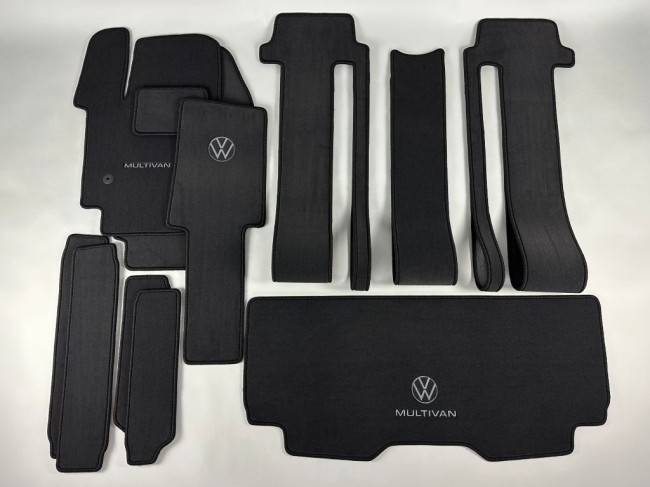 Коврики текстильные для Volkswagen Multivan T7 2021 - Н.В. салон и багажник Коврики текстильные для Volkswagen Multivan T7 2021 - Н.В. салон и багажник