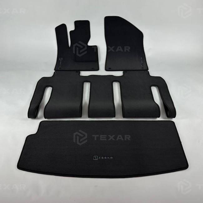 Коврики текстильные для ZEEKR 009 I (минивэн) 2022-... салон и багажник Коврики текстильные для ZEEKR 009 I (минивэн) 2022-... салон и багажник